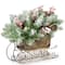 10" Dunhill Fir Sleigh With Snow, Berries & Cones